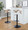 Gardenia Contemporary Adjustable Barstool with Swivel in Whitewashed Wood, Black Metal and Cream Fabric with Rounded T Footrest- Set of 2 — lifestyle photo 4