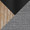 Gardenia table in Whitewashed Wood, Black Metal, Light Grey Fabric, upholstery or finish swatch