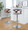 Gardenia Mid-Century Modern Adjustable Barstool with Swivel in Chrome Metal, Walnut Wood and Light Grey Fabric with Rounded T Footrest- Set of 2 — lifestyle photo 3