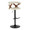 Gardenia Contemporary Adjustable Barstool with Swivel in Walnut Wood, Black Metal and Cream Faux Leather with Rounded T Footrest- Set of 2 — product view