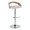 Grotto table in Chrome Metal, Whitewashed Wood, Oat Fabric, product view, featuring swivel and adjustable height