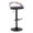 Grotto table in Black Metal, Light Grey Wood, Black PU, product view, featuring swivel and adjustable height