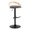 Grotto table in Black Metal, Natural Wood, Grey PU, product view, featuring swivel and adjustable height