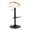 Grotto table in Black Metal, Zebra Wood, White PU, product view, featuring swivel and adjustable height