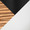 Grotto table in Black Metal, Zebra Wood, White PU, upholstery or finish swatch