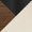Grotto table in Black Metal, Walnut Wood, Cream PU, upholstery or finish swatch