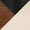 Grotto table in Black Metal, Walnut Wood, Cream PU, upholstery or finish swatch
