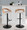 Grotto table in Black Metal, Zebra Wood, White PU, featuring swivel and adjustable height