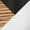 Grotto table in Black Metal, Zebra Wood, White PU, upholstery or finish swatch