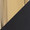 Grotto table in Gold Metal, Black PU, upholstery or finish swatch