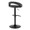 Grotto table in Black Metal, Black PU, back and side view, featuring swivel and adjustable height