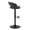 Grotto table in Black Metal, Black PU, side view, featuring swivel and adjustable height