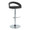 Grotto table in Chrome Metal, Black PU, product view, featuring swivel and adjustable height