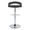 Grotto table in Chrome Metal, Black PU, back view, featuring swivel and adjustable height