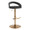 Grotto table in Gold Metal, Black PU, product view, featuring swivel and adjustable height