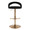 Grotto table in Gold Metal, Black Velvet, front view, featuring swivel and adjustable height