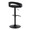 Grotto table in Black Metal, Black Velvet, back and side view, featuring swivel and adjustable height