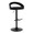 Grotto table in Black Metal, Black Velvet, product view, featuring swivel and adjustable height