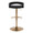 Grotto table in Gold Metal, Black Velvet, back view, featuring swivel and adjustable height