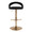 Grotto table in Gold Metal, Black Velvet, front view, featuring swivel and adjustable height
