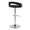 Grotto Upholstered Contemporary Adjustable Barstool in Chrome Metal and Black Velvet with Rounded T Footrest- Set of 2 — rear three-quarter view