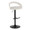 Grotto table in Black Metal, White Velvet Fabric, product view, featuring swivel and adjustable height