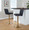 Henry table in Gold Metal, Black PU, featuring swivel and adjustable height