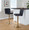 Henry table in Gold Metal, Black PU, featuring swivel and adjustable height