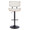 Lombardi Mid-Century Modern Adjustable Barstool in Walnut with Cream Faux Leather — front view