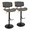 Lombardi Mid-Century Modern Adjustable Barstool with Swivel in Walnut with Grey Faux Leather- Set of 2 — pair view