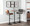 Lombardi Mid-Century Modern Adjustable Barstool with Swivel in Walnut with Grey Faux Leather- Set of 2 — lifestyle photo 8