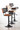 Lombardi Mid-Century Modern Adjustable Barstool with Swivel in Walnut with Grey Faux Leather- Set of 2 — lifestyle photo 9