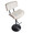 Lombardi Mid-Century Modern Adjustable Barstool with Swiviel in Black Metal, Walnut Wood and Cream Faux Leather with Straight T Footrest- Set of 3 — lifestyle photo 1