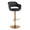 Margarite table in Gold Metal, Black Pu, product view, featuring swivel and adjustable height
