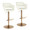 Margarite table in Gold Metal, Cream Pu, coordinated set view, featuring swivel and adjustable height