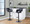 Margarite table in Black Metal, Black PU, featuring swivel and adjustable height