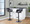 Margarite table in Black Metal, Grey PU, featuring swivel and adjustable height