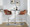 Margarite table in Chrome Metal, Brown PU, featuring swivel and adjustable height