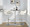 Margarite table in Chrome Metal, Cream PU, featuring swivel and adjustable height