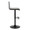 Mara table in Black Metal, Black PU, side view, featuring swivel and adjustable height