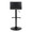 Mara table in Black Metal, Black PU, back view, featuring swivel and adjustable height