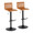 Mara table in Black Metal, Camel PU, coordinated set view, featuring swivel and adjustable height