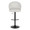 Matisse table in Black Metal, Cream Fabric, front view, featuring swivel and adjustable height
