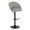 Matisse table in Black Metal, Grey Fabric, product view, featuring swivel and adjustable height