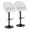 Matisse table in Black Metal, White PU, coordinated set view, featuring swivel and adjustable height