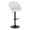 Matisse table in Black Metal, White PU, product view, featuring swivel and adjustable height