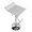 Ale bar stool in Chrome, White Mesh, top view, featuring swivel and adjustable height