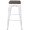 Oregon Industrial Stackable Barstool in Vintage White and Espresso- Set of 2 — back view (photo 1)
