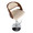 Pino Mid-Century Modern Adjustable Barstool with Swivel in Chrome Metal, Walnut Wood and Cream Faux Leather with Rounded T Footrest- Set of 3 — lifestyle photo 1