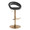 Posh table in Gold Metal, Black PU, product view, featuring swivel and adjustable height